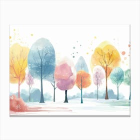 Watercolor Trees 2 Canvas Print