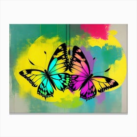 Two Colorful Butterflies Canvas Print