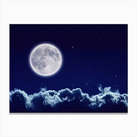 Full Moon In The Sky - Mystic Moon poster #7 Canvas Print