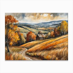 Autumn Landscape Painting (32) Canvas Print