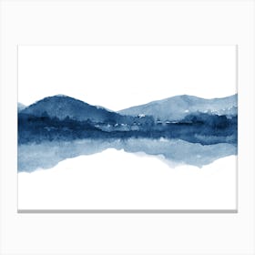 Watercolor Landscape 2 Blue Canvas Print