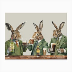Irish Hares Canvas Print