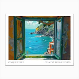 Cinque Terre From The Window Series Poster Painting 3 Canvas Print