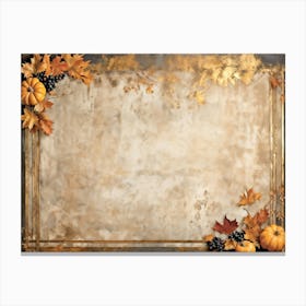 A Vintage Thanksgiving Themed Backdrop Illustrating The Fusion Of Rustic Material And Luxurious Ant (2) Canvas Print