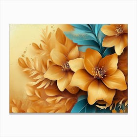 Orange Flowers Canvas Print