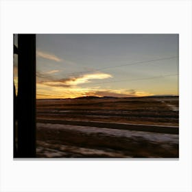 Sunset From A Train Canvas Print