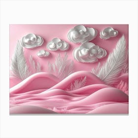 Pink Clouds In The Sky Canvas Print