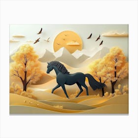 Paper Horse Canvas Print