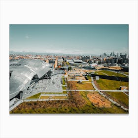 Fiera Milano Italy print. Aerial Photo. City Life Milano Canvas Print