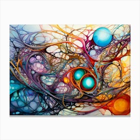 Abstract Shapes In Gossamer Style Canvas Print