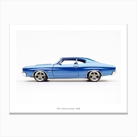 Toy Car 70 Chevelle Ss Blue Poster Canvas Print