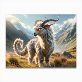 Dragon-Alpaka Fantasy Canvas Print