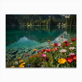 Flowers In The Mountains 5 Canvas Print