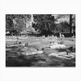 Untitled Photo, Possibly Related To Decorated Graves In Cemetery On All Saints Day At New Roads, Louisiana By Canvas Print
