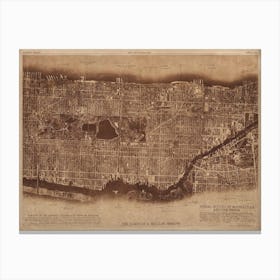New York City, Photographed From Two Miles Up In The Air (1922), 2 Canvas Print