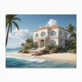 House On The Beach Canvas Print