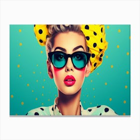 Polka Dot Girl Canvas Print