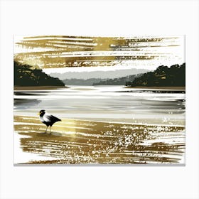 Seagull On The Beach Canvas Print