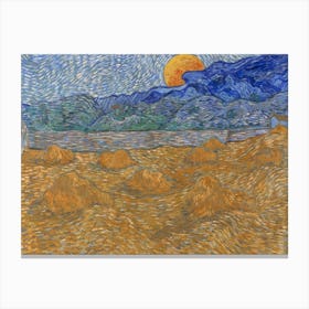 Van Gogh - Moonlight Over Hay Canvas Print