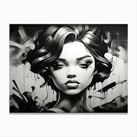 Graffiti Girl Canvas Print