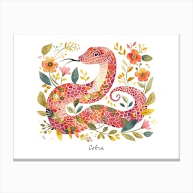 Little Floral Cobra 2 Poster Canvas Print