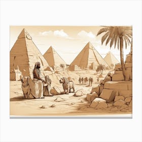 Egyptian Scene Canvas Print