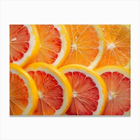 Oranges And Grapefruits Canvas Print