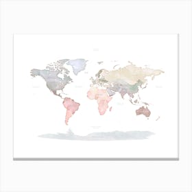 World Map No 289 Canvas Print