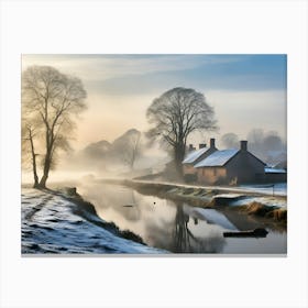 Winter's Day paintings art print 1 Canvas Print