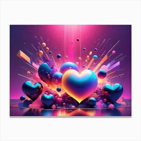 Colorful Heart Creative 40 Canvas Print