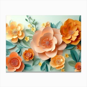 3d Floral Craft 9 Canvas Print