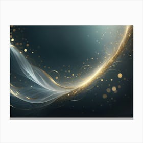 Sparkling golden waves in the sea Canvas Print