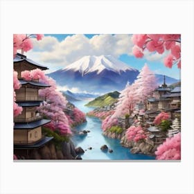 Cherry Blossoms In Japan 10 Canvas Print