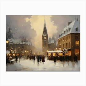 Christmas Market 3 Canvas Print