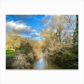 River In Winter Canvas Print