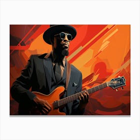 Man With A Guitar Canvas Print