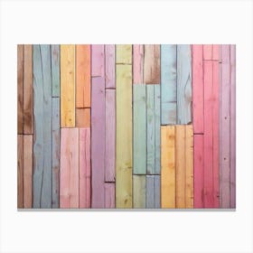 Colorful Wood Planks 5 Canvas Print