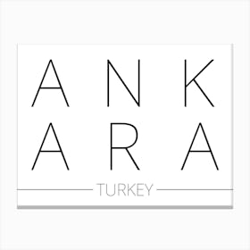 Ankara Turkey Typography City Country Word Canvas Print