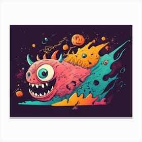 Halloween Colorful Monster 07 Canvas Print