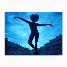 Silhouette Of A Dancer Canvas Print