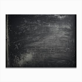 An Extreme Closeup View Of A Smudged Bare Black Slate Chalkboard Revealing The Subtle Nuances Of Canvas Print