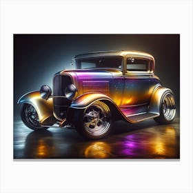 Hot Rod vintage car 4 Canvas Print