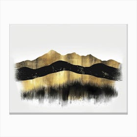 Gold And Black Mountains Canvas Print 1 Canvas Print