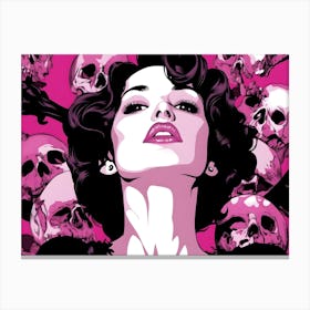 Woman With Skulls Canvas Print