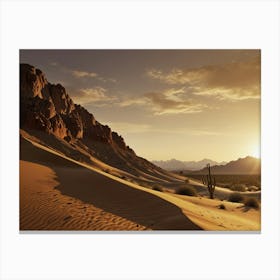 Sunset In The Desert 23 Canvas Print