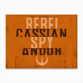 Rebel Cassian Spy Andor Canvas Print