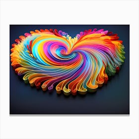 Colorful Heart Canvas Print