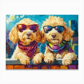 Classy Goldendoodles 2 Canvas Print