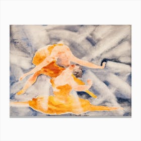 Two Women Acrobats, Charles Demuth Canvas Print