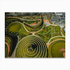 Aerial View Milan, Italy. Photo & Art Print City Park Portello. Canvas Print